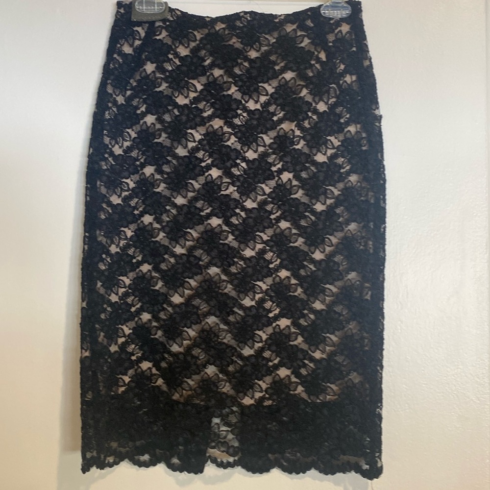 Beautiful Black Lace Midi Skirt